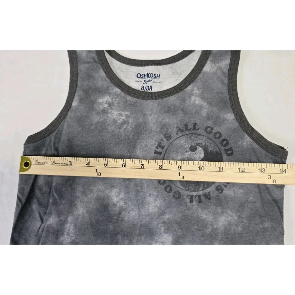 OshKosh Boy's Size 8 Gray Tank Top It's All Good